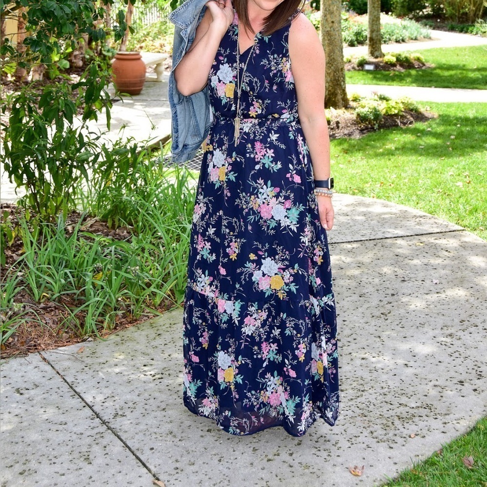 Merona Sleeveless Floral maxi dress - Picture 2 of 6